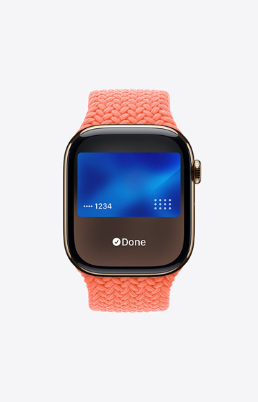 Apple Card används i appen Apple Pay på Apple Watch Series 10.