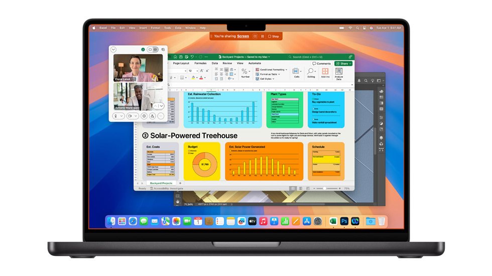 Una pantalla de Mac muestra varias aplicaciones abiertas, incluyendo Zoom y Excel.