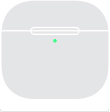 Ilustrácia nabíjacieho puzdra k slúchadlám AirPods 4 so zobrazenou prednou šírkou 50,1 mm.