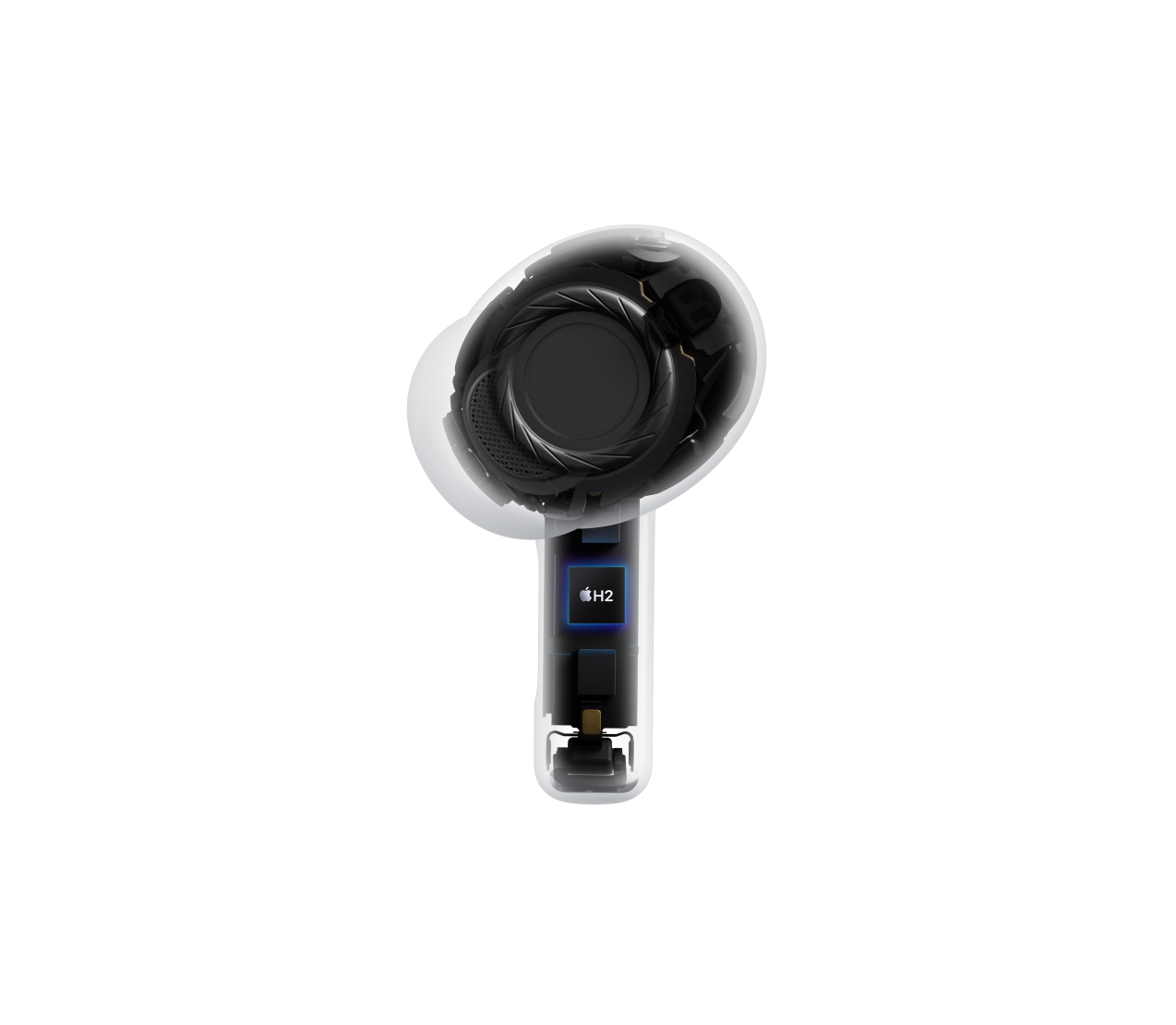 AirPods Pro 3 無線耳機的透明內部架構