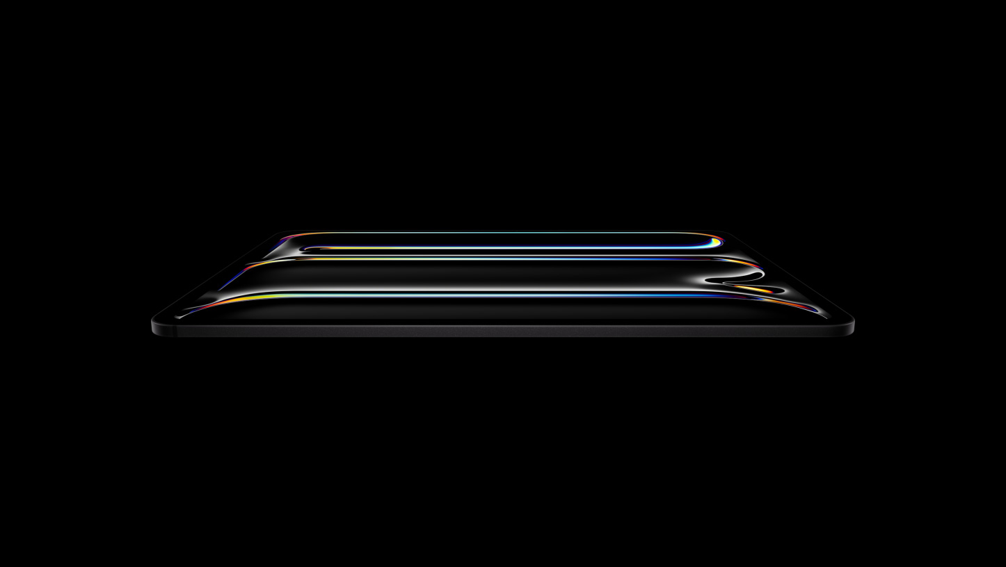 iPad Pro, voorkant, displayrand aan de achterkant, ronde hoeken
