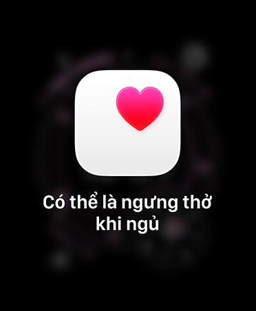 Thông báo Khả Năng Ngưng Thở Khi Ngủ, trái tim màu hồng trong hộp màu trắng
