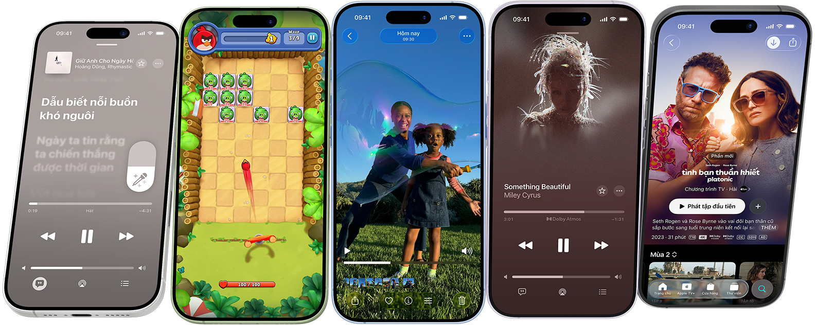 iPhone 17 device screens showing iPhone features
